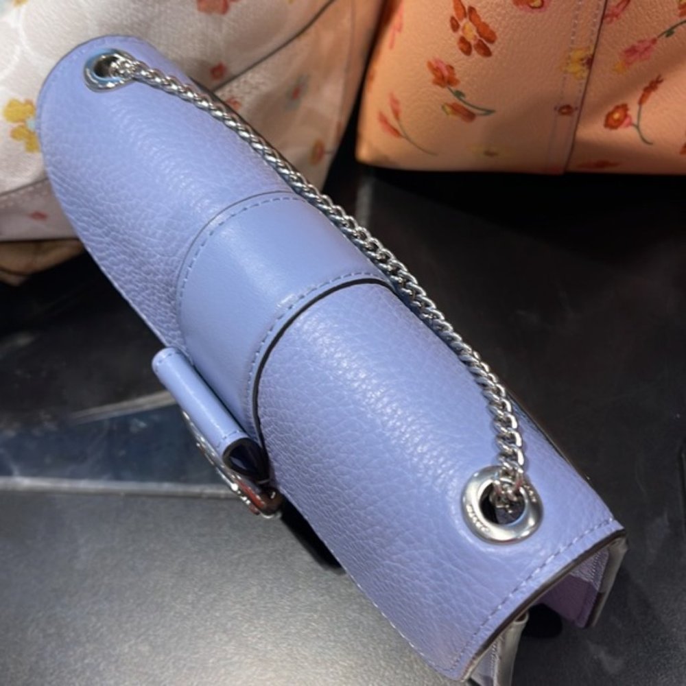 Coach Georgie Crossbody In Signature Canvas Light Khaki / Marble Blue - Picture 4 of 15